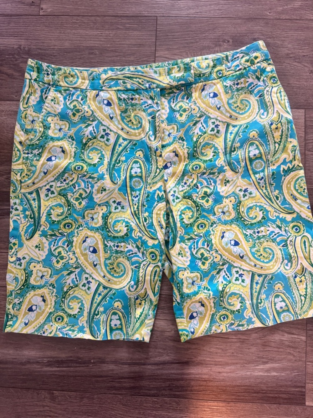 ✨ Jones New York Signature Paisley Shorts 14 | Coastal Grandma Stretchy Chino